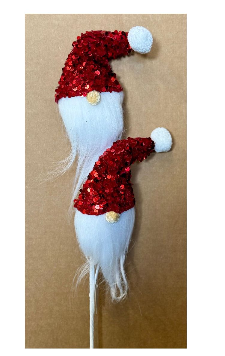 26.5"L Sequin Santa Gnome Spray