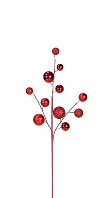 24"L Mixed Vp Ball Spray - Red