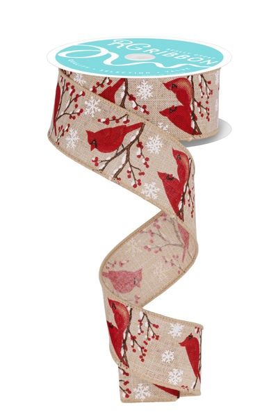 1.5" x 100ft Cardinal/Snowflake/Berry