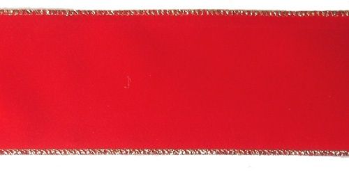 Wired w/ gold edge 6" x 50 yards ~ Red Velvet