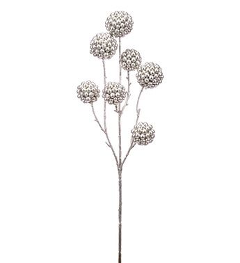 Metallic Platinum Berry Ball Spray