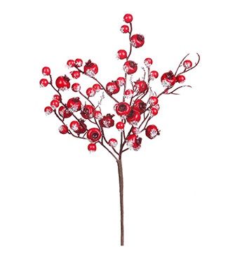 Red Frosted Crabapple Pick