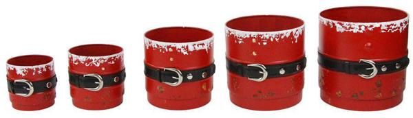 S/5 Santa Belt Planter
