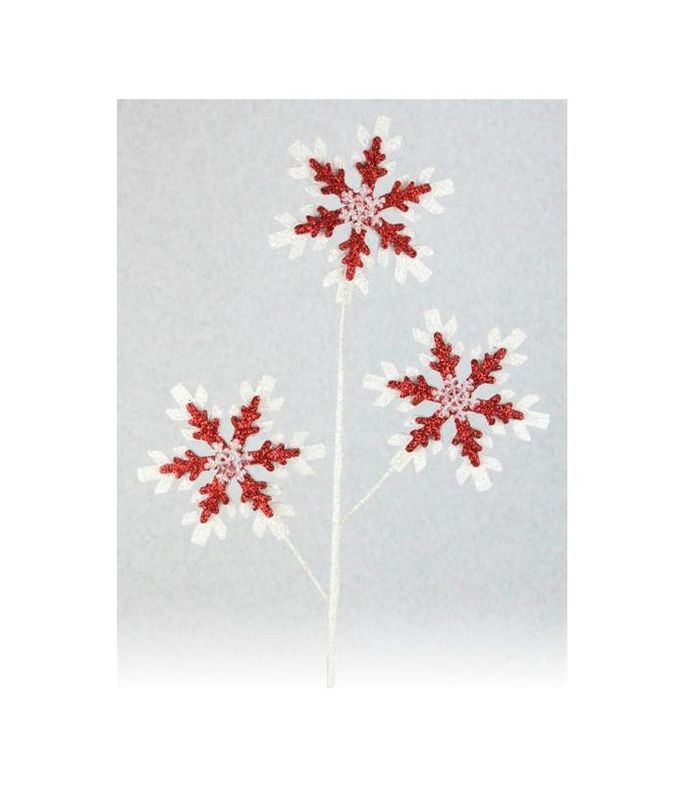 28"H Eva/Glitter 6" Snowflake Spray 3