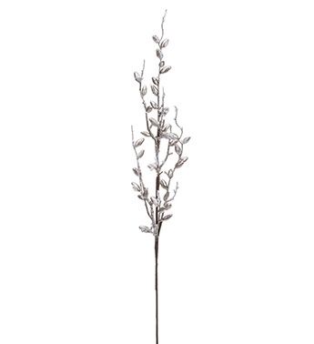 Metallic Platinum Oval Berry Spray