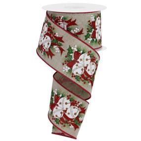 2.5"x100ft Jingle Bell/Holly/Berry/Pine