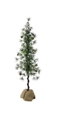 34"H Snowy Ming Pine Tree W/Burlap Base