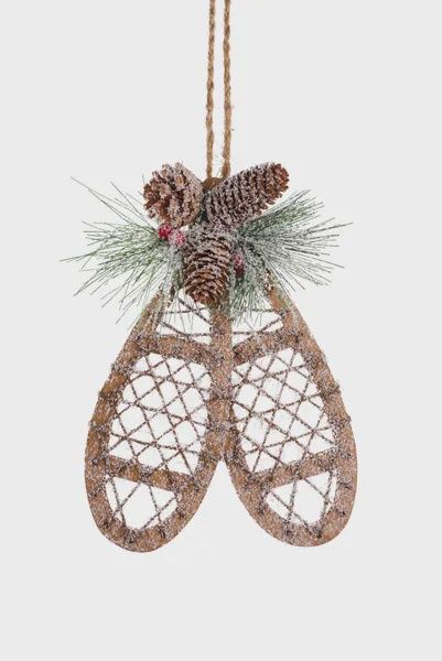 Wood/Jute Snow Shoes Ornament