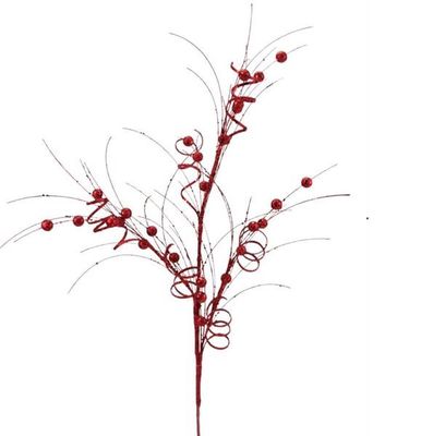 33"L Glitter Berry/Spiral/Fishline Spray