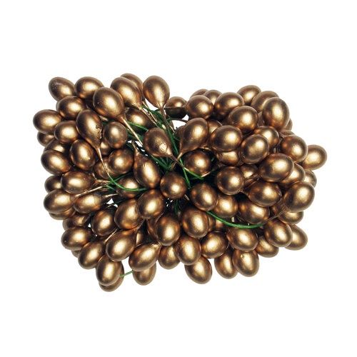 Gold Holly Berries 5 gross/bag