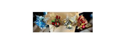 4 Asst Color Present/Ball/Berry Package Picks- 12/pkg