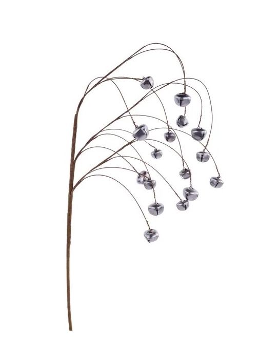 Jingle Bell Hanging Spray - Matte Silver