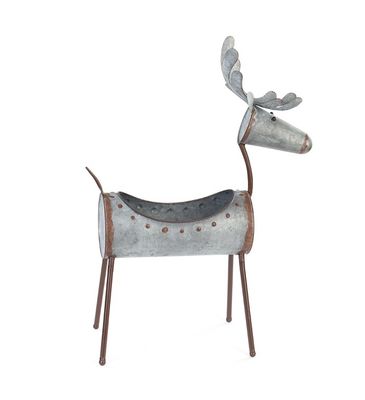 Galvanized Deer Planter