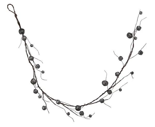 Jingle Bell/Curly Twig Garland - Pewter/Black
