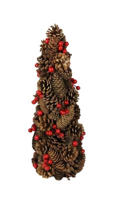 17"H x 6.75"Dia Pinecone/Berry Cone