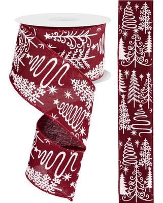 Multi Trees/Faux Royal Burlap