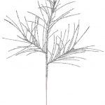 31" Glittered Pine Spray SILVER