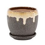 Md. Brn Drip Glz Ptscr