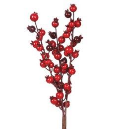 14" Red/Burg Berry Spike Spray