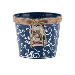 6.5" Blue Pot Cover/ Tags