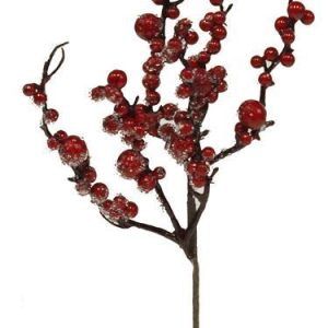 14" Iced Soft Berry Spray