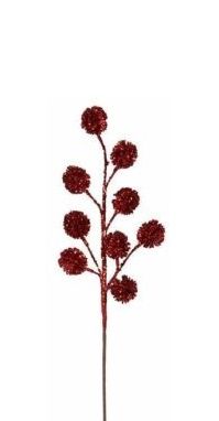 26" Red Glitter Ball Spray