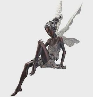 Bronze Sitting Fairy