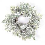 13" Snow Cedar Candle Ring