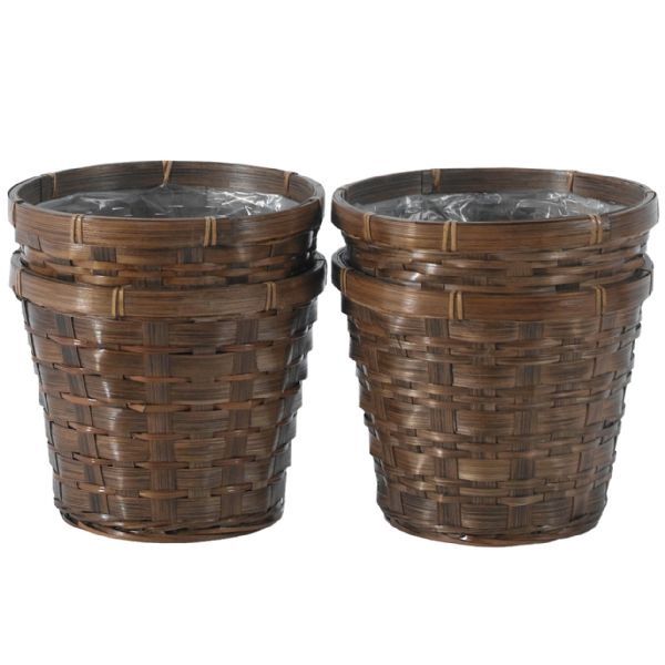 7x6" Round Bamboo ~ 4 Asst