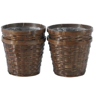 7x6" Round Bamboo ~ 4 Asst