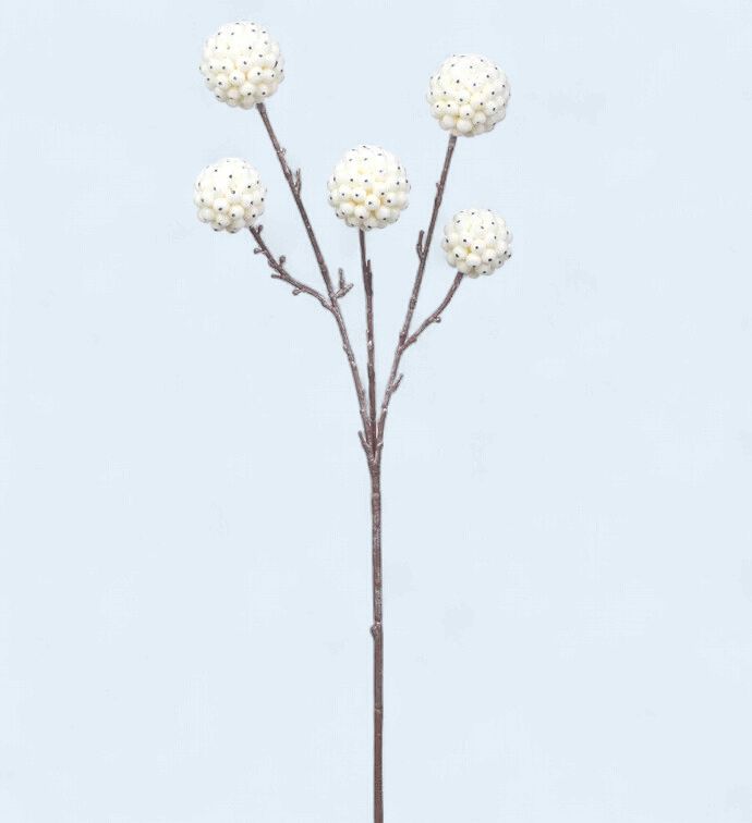 Ice Ivory Glitter Berry Ball Spray