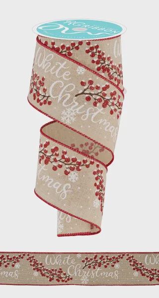White Christmas - Red  2.5"x100ft