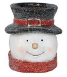 Snowman Head Pot