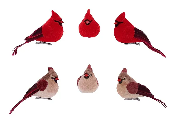 4.5"L Male/Female Cardinal w/Clip