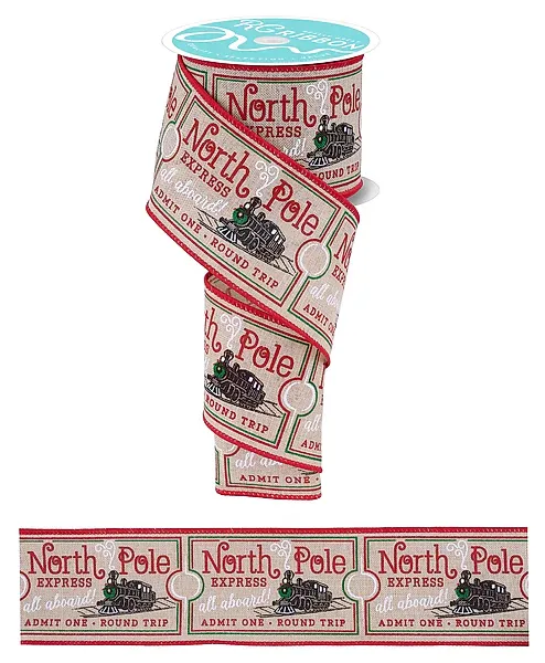 2.5" x 100ft North Pole Train Ticket