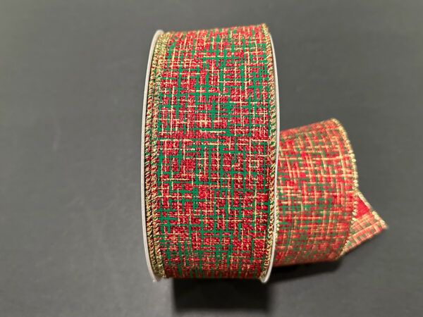 Red/Green/Gold Tweed 2.5"x50yd