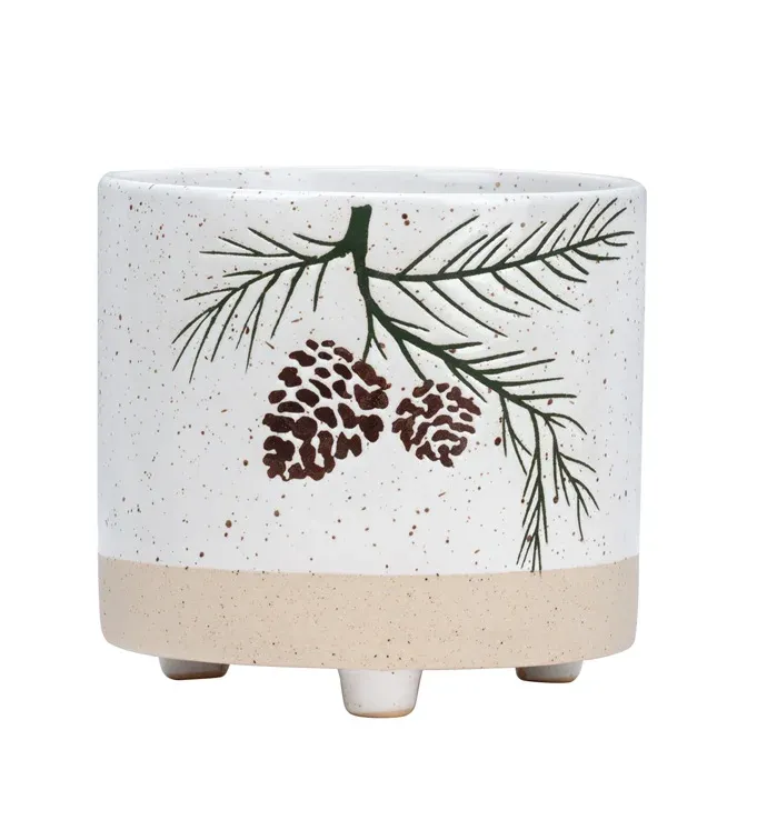 Large 2-Tone Pine Cone Planter