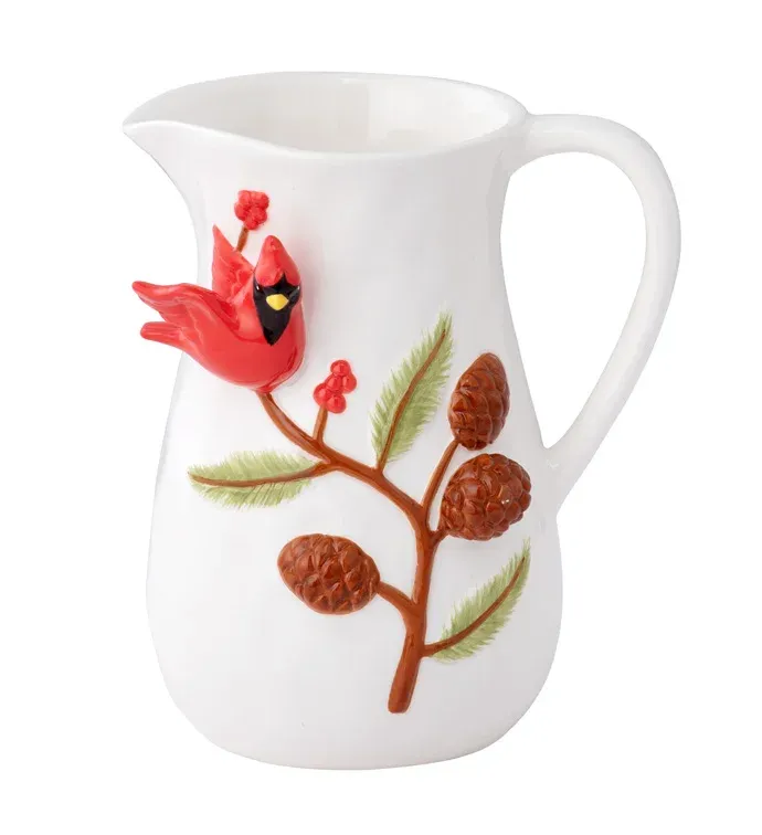 Cardinal on Branch Pitcher