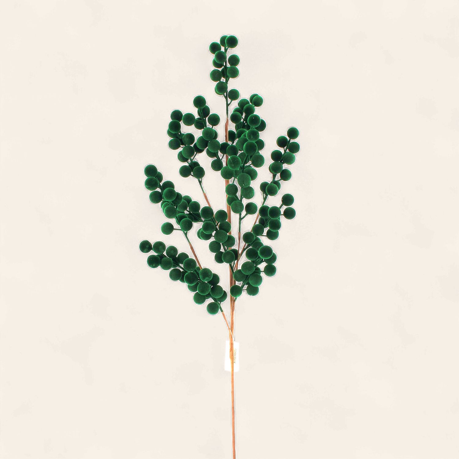 Emerald Green Velvet Berry Spray