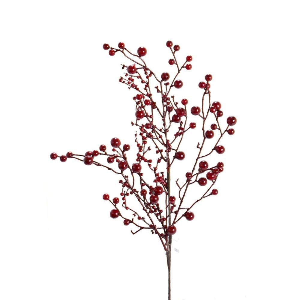 Large, Medium, Small Burgundy Berry Stem