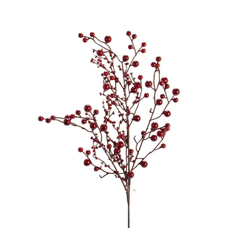 Large, Medium, Small Burgundy Berry Stem