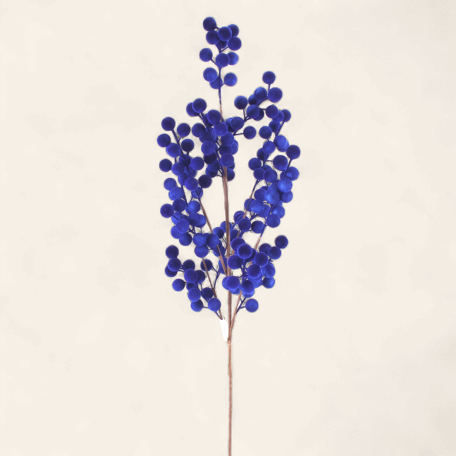 Royal Blue Velvet Berry Spray