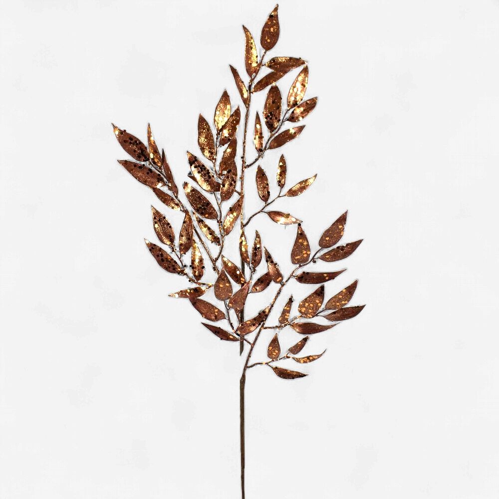 Bronze Metallic Leaves Spray