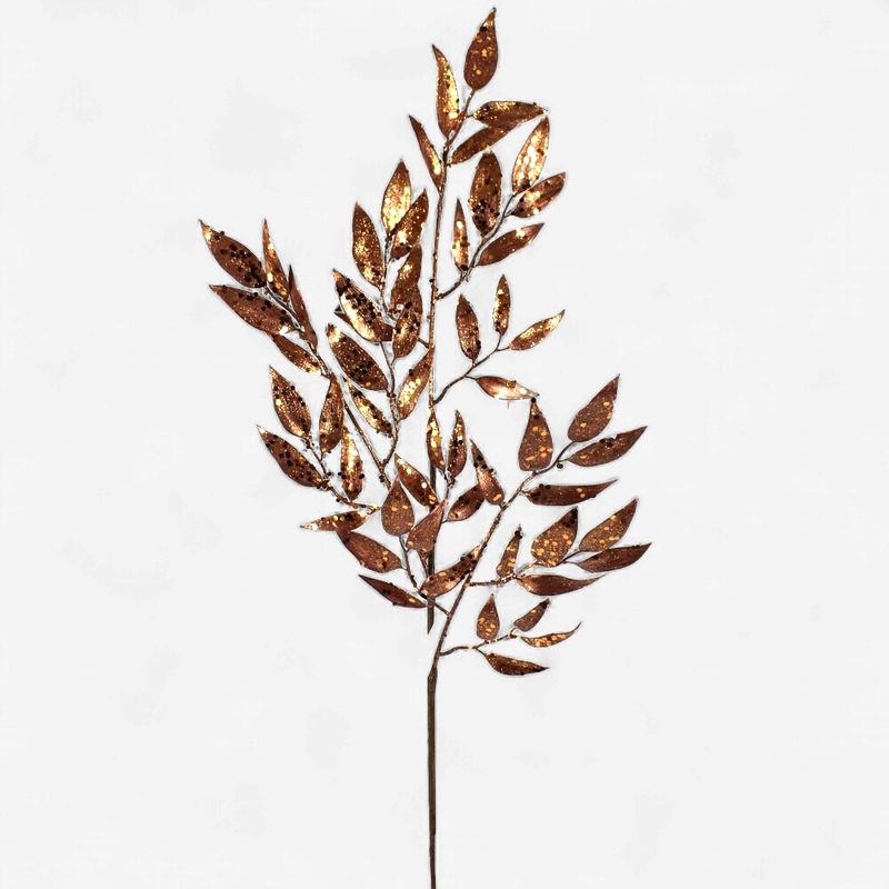 Bronze Metallic Leaves Spray