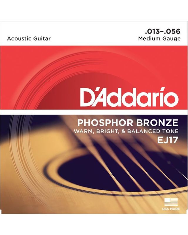 D&#39;Addario EJ17 Phosphor Bronze Medium Acoustic Strings