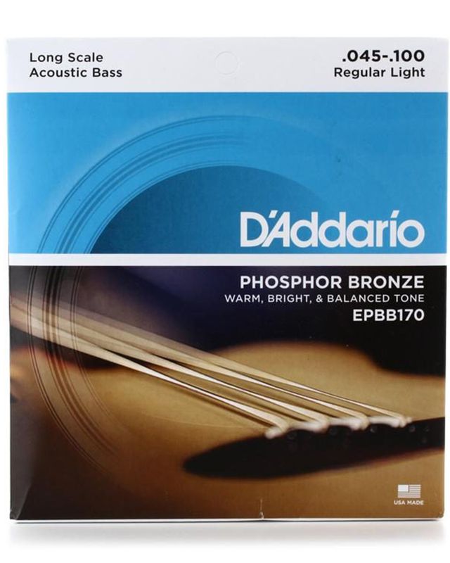 D&#39;Addario EPBB170 Phosphor Bronze Acoustic Bass Strings - .045-.100