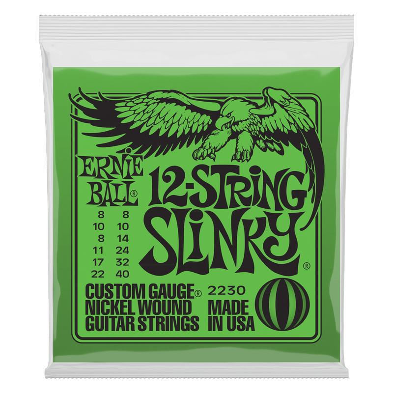 Ernie Ball 2230 Regular Slinky 12-String Nickel Wound Electric Guitar Strings - .008-.040