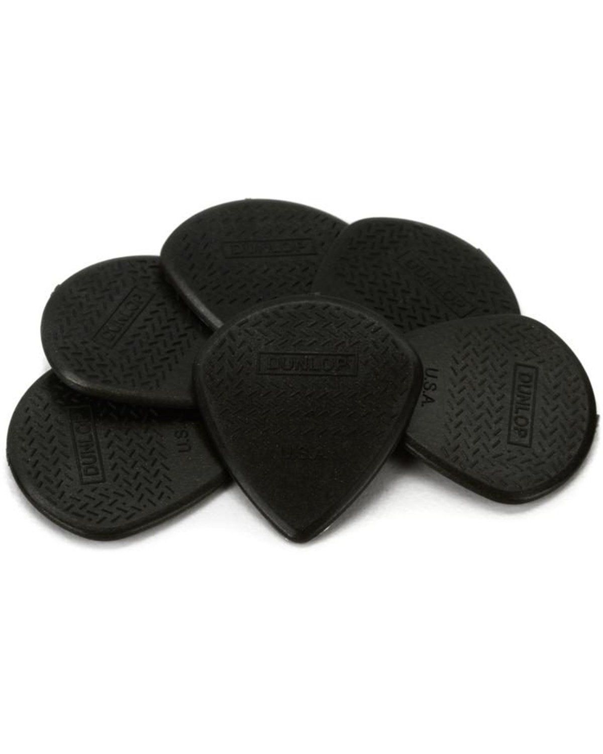 Dunlop 471P3C Carbon Fiber Max-Grip Jazz III Black Guitar Picks 6-Pack