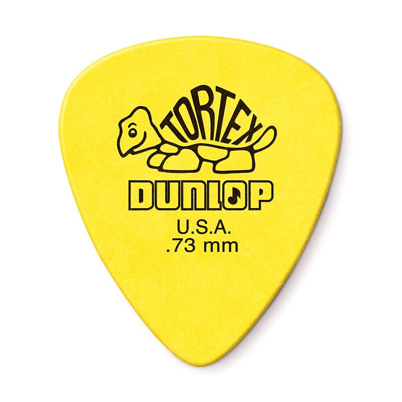 Dunlop 418P.73 Tortex Standard .73mm Yellow Guitar Picks 12-Pack