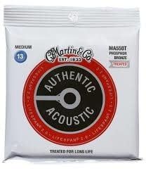 Martin MA550T Authentic Acoustic Lifespan 2.0 Treated Guitar Strings - 92/8 Phosphor Bronze Medium